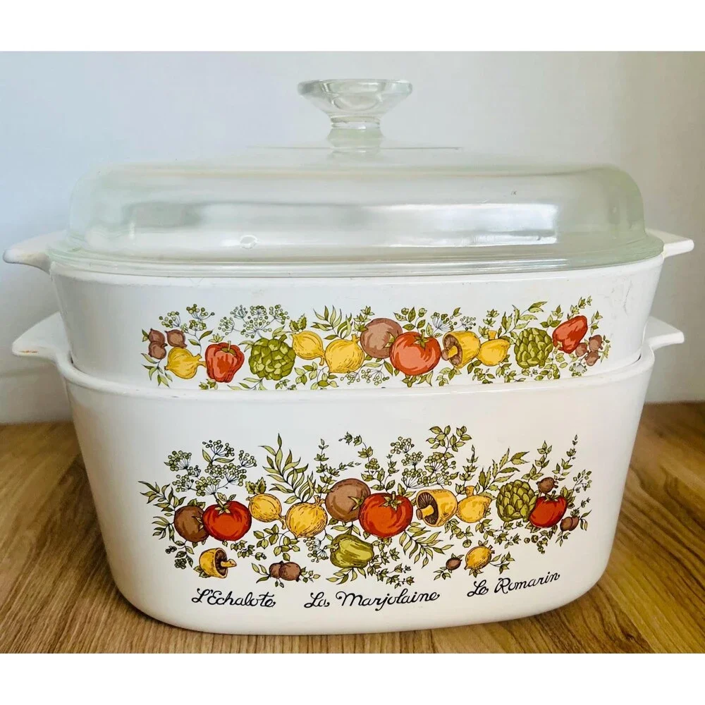 Vintage Corning Ware Spice of Life Casserole Dishes with Lid – Retro Kitchenware